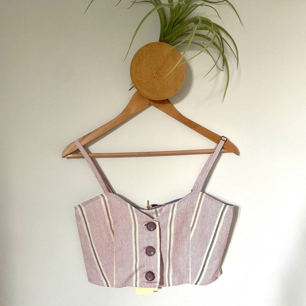 Sessun button-front tank top
